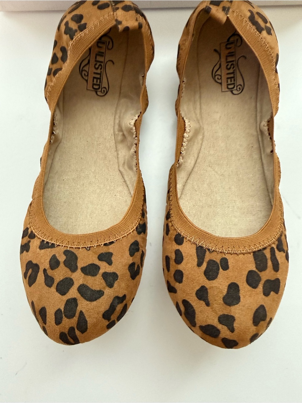 Unlisted Leopard-Print Ballet Flats in Tan and Black - Picture 4 of 8